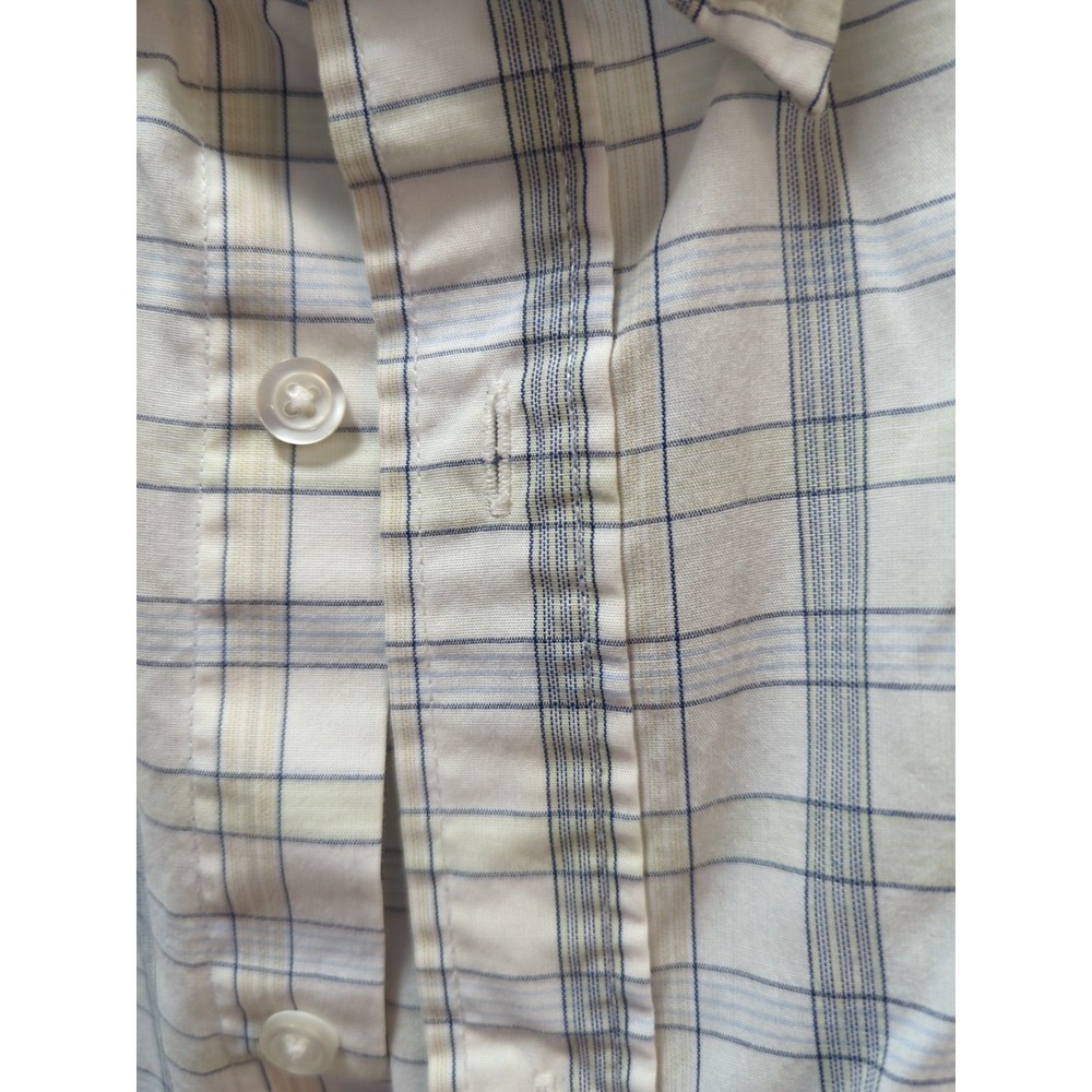 Basic Editions XL men button front plaid 4 shirts black blue orange short sleeve - Picture 5 of 15